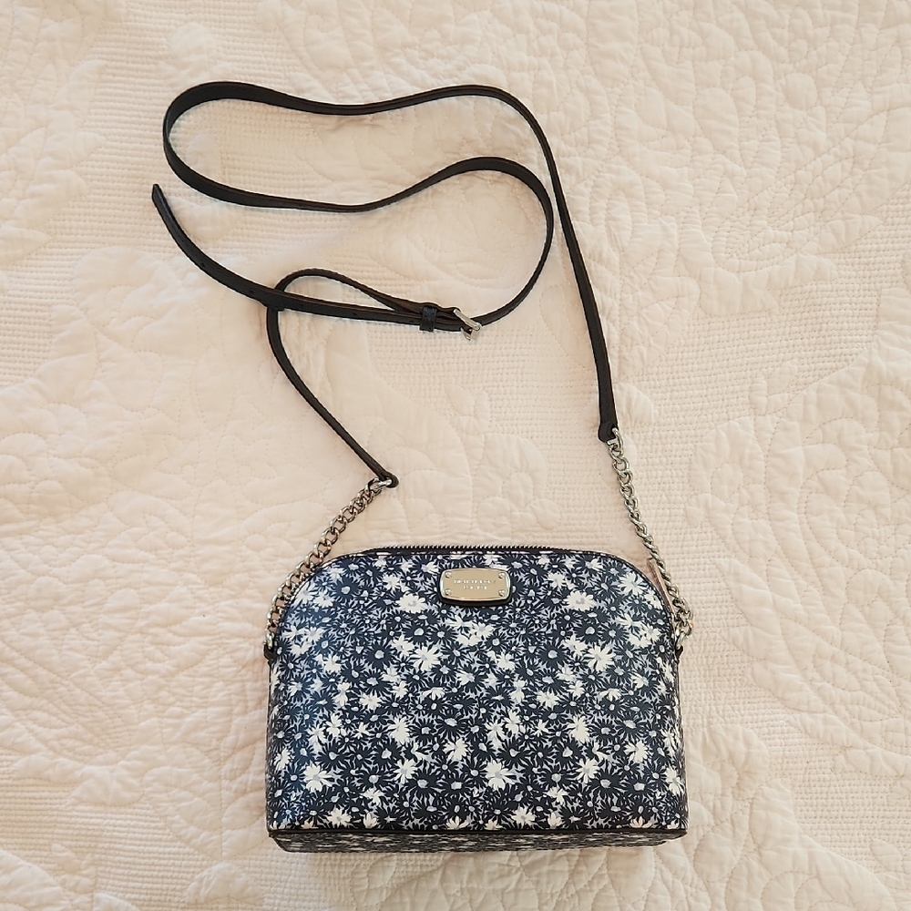 Floral Navy and White Women's Bag